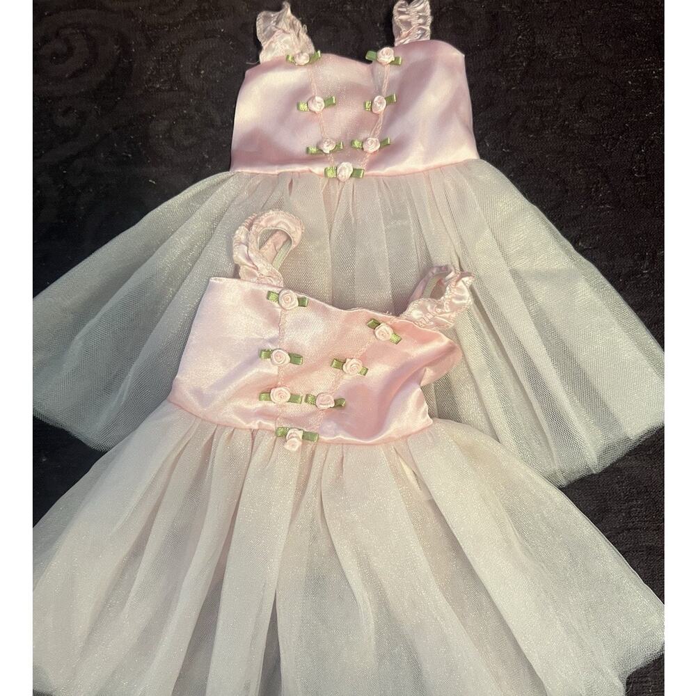2 Pink Butterfly Closet Ballet Dance Dress w/ 1Tulle Ballerina Slippers 18"